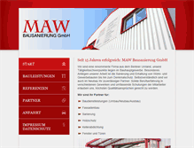 Tablet Screenshot of maw-bausanierung.de